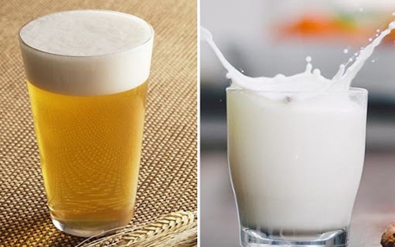 Gội đầu bằng bia và sữa tươi