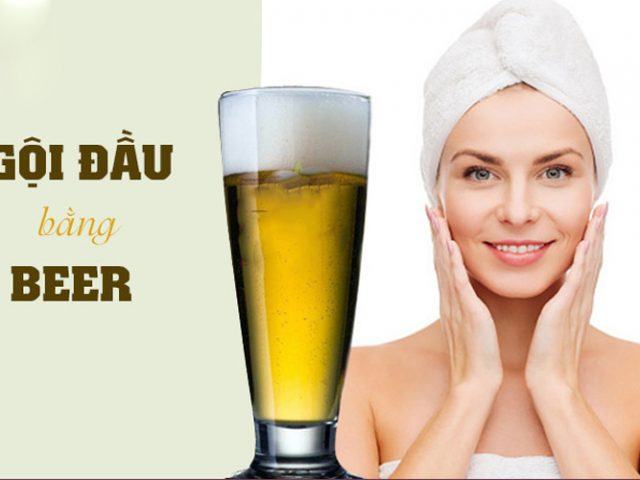 Gội đầu bằng bia