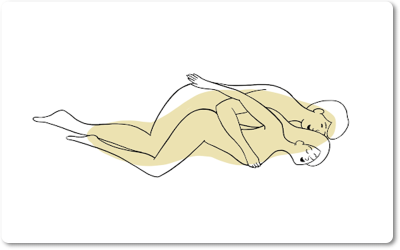 Tư thế quan hệ để giảm mỡ bụng kiểu nghiêng